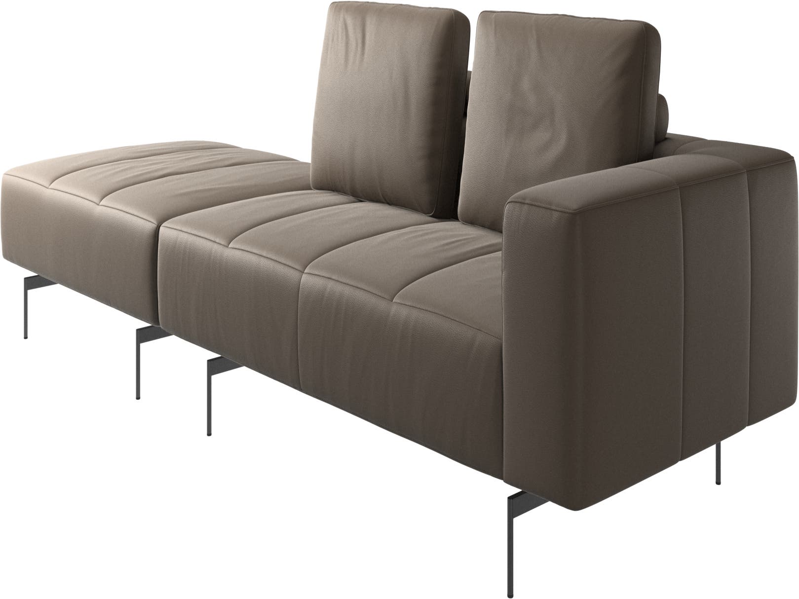 Amsterdam sofa with pouf on right side | BoConcept